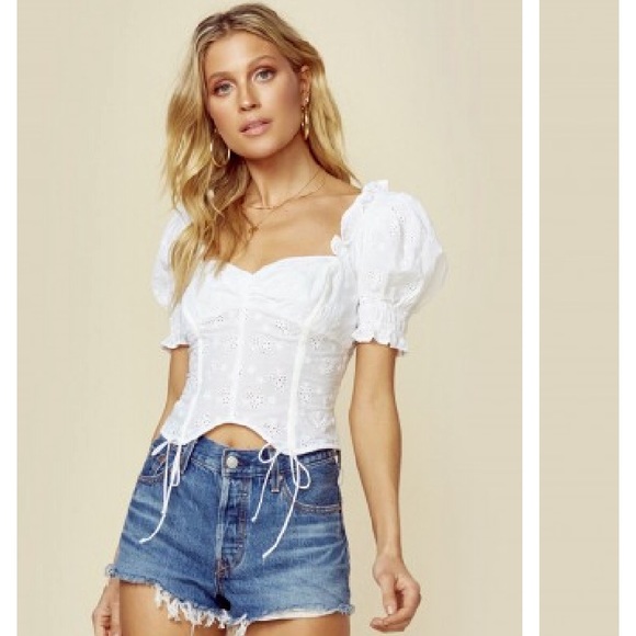 For love and Lemons 🍋 Bleau Short Sleeve Top - Picture 2 of 4